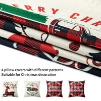 Božićne jastučnice set jastučnica za Božićni dekor seoske kuće pamučne platnene božićne jastučnice na otvorenom