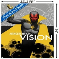 Stripovi-vizija-podrijetlo osvetnika: vizija zidni poster s gumbima, 22.375 34