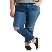 Silver Jeans Co. Plus veličine Beau Mid Rise Slim nogu traperice veličine struka 12-24