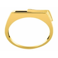 Muški prstenovi Zlatni dizajnerski prsten od srebra s središnjim dijamantima u pravom crnom crnom prljevu za muškarce