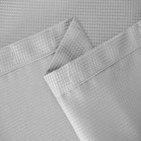 Jednobojna zavjesa za tuširanje od tkanja vafla u srebrnoj boji