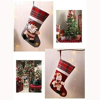 Božićne čarape za bebe čarape za bebe sa slatkišima poklon vrećice božićne lutke u kavezu