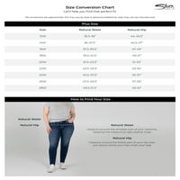 Silver Jeans Co. Najtraženija veličina Plus traperice srednje visine do gležnja i ravnih nogu, veličine struka