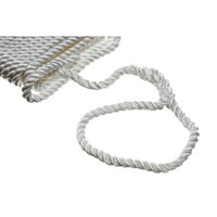 Visokokvalitetno Privezno uže za veslanje-3-nitna upletena Najlonska ribarska linija, MTF, bijela