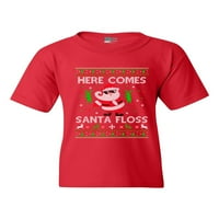 Evo Santa Floss pleše božićnu smiješnu dječju majicu.