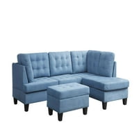Sekcijska sofa U donjem dijelu, Plava