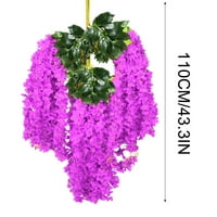 Viseći cvjetovi modni kućni ljubičasti zidni viseći ljubičasti umjetni cvjetni ukrasi imitacija zidnih visećih