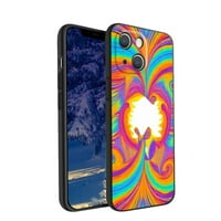 Kompatibilno s futrolom za iPhone telefon, apstraktno-psychedelia-hippie- case silikonski zaštitni za tinejdžersku