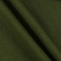 Ženske vrhove dugih rukava žena bluza modni grafički grafički otisci ljetne posade majice majice tunika tee zelena