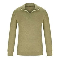 Topovi dugih rukava Plus Size za muškarce Rasprodaja muški casual jednobojni pulover s patentnim zatvaračem modna