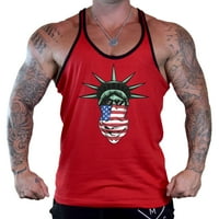 Muški kip Liberty Bandana USA Flag F Red Stringer Tank Top 2x-veliki