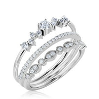 Cik-cak Stil 1. Jedinstveni stil Moissanite dijamant okruglog reza vjenčani prsten nježni prsten fini prsten zaručnički