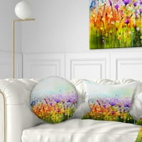 Jedinstveni apstraktni kozmos šarenog cvijeća - jastuk za bacanje cvijeća - 12x20