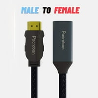 Produžni kabel od 8 do 2. Muški do ženski kabel ultra velike brzine 8 ~ 60Hz, 4 ~ 120Hz, 3 ~ 48gbps, produžni
