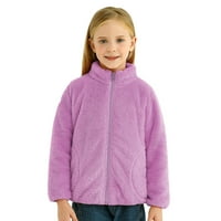 Djevojčice jakne mališani dječaci dugi rukavi zima kaput od čvrstog patentnog zatvarača zgušnjava toplo odjeću