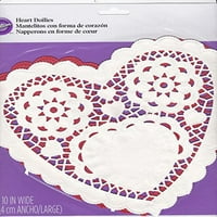 Papirnate salvete u obliku srca izrezane pečatom-crvene i bijele