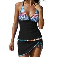 Ženski kupaći kostimi tankini plus veličina s suknjama kupaćih kostija u boji kostim za žene za žene