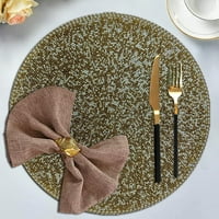 Zlatne perlice Placemats Set za blagovaonicu stolić za ogrebotine topline topline mrlja otpornih punjača kuhinja