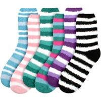 Ženske super nejasne lude šarene zabavne slatke ugodne prugaste čarape - parovi - asortiman S1