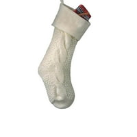 Božićni ukrasi adventske viseće čarape božićni ukras za zid od vune od grubog pletiva vrećica za slatkiše čarape