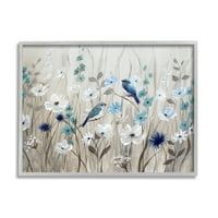 16 Cvjetna livada plavo-bijelo cvijeće, dizajn US