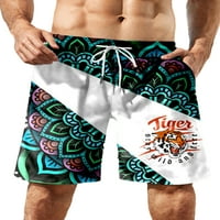 Muške gaćice za plivanje s elastičnim pojasom i džepovima za surfanje, tiskani ljetni kupaći kostimi za plažu,