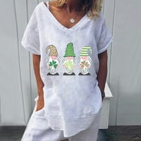 Ponuda majica za žene, Ženska ležerna majica s kratkim rukavima u obliku slova u, gornji dio, bluza, proljetne